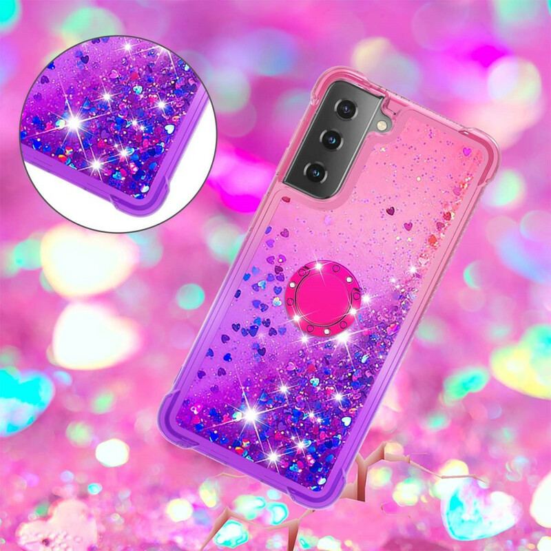 Cover Samsung Galaxy S21 5G Glitter Ring-bracket