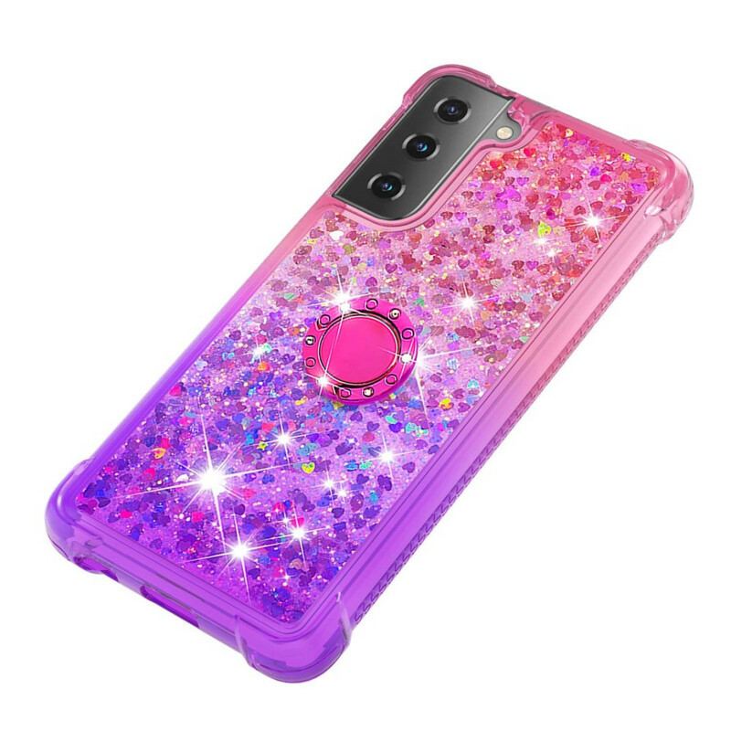 Cover Samsung Galaxy S21 5G Glitter Ring-bracket