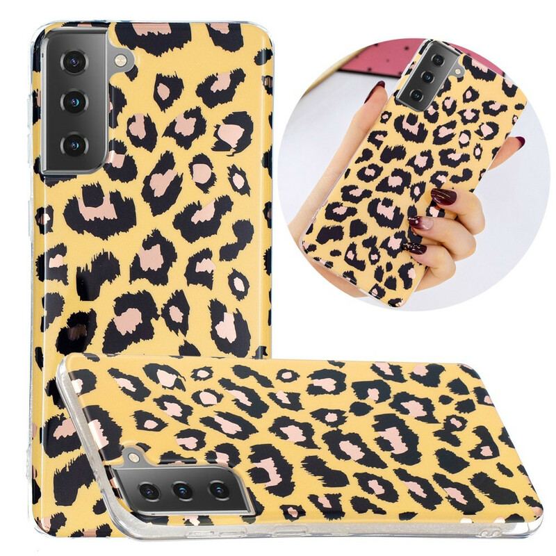 Cover Samsung Galaxy S21 5G Leopard Stil Marmor