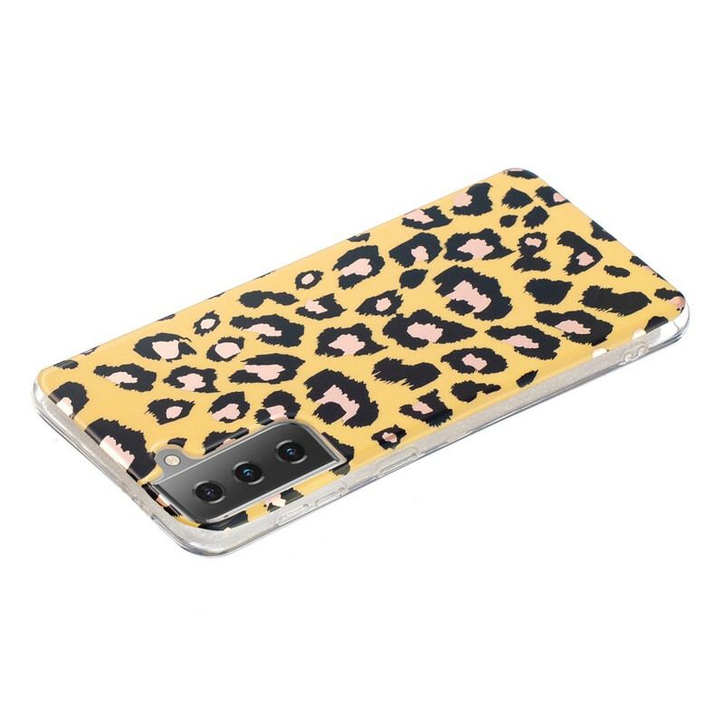 Cover Samsung Galaxy S21 5G Leopard Stil Marmor