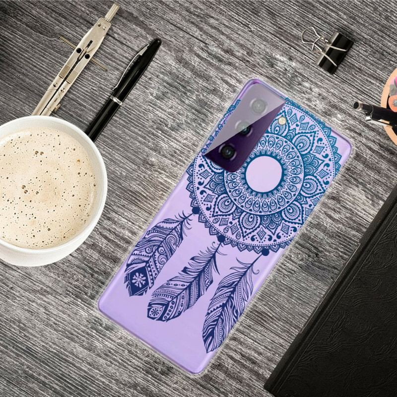 Cover Samsung Galaxy S21 5G Mandala Med Enkelt Blomst