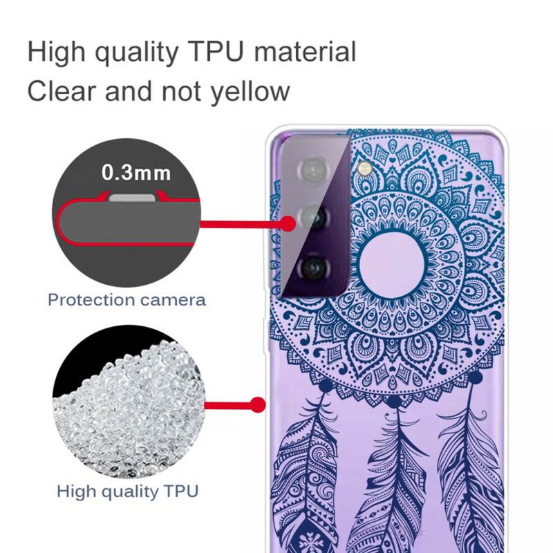 Cover Samsung Galaxy S21 5G Mandala Med Enkelt Blomst