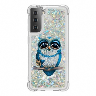 Cover Samsung Galaxy S21 5G Miss Owl Pailletter