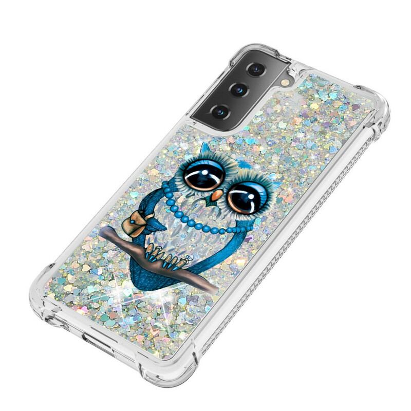 Cover Samsung Galaxy S21 5G Miss Owl Pailletter