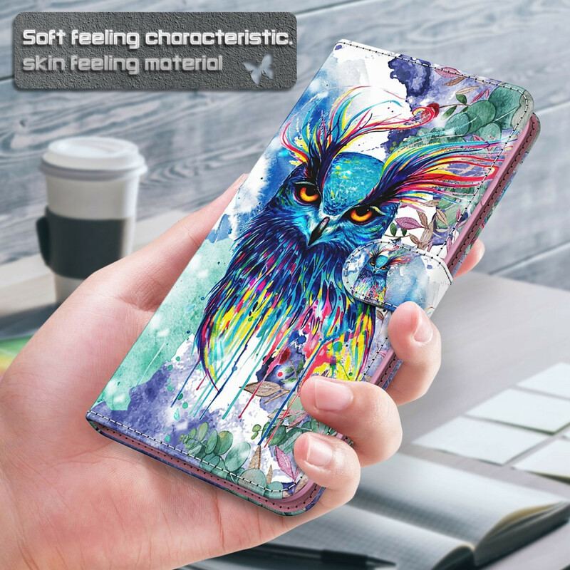 Flip Cover Samsung Galaxy S21 5G Akvarel Fugl