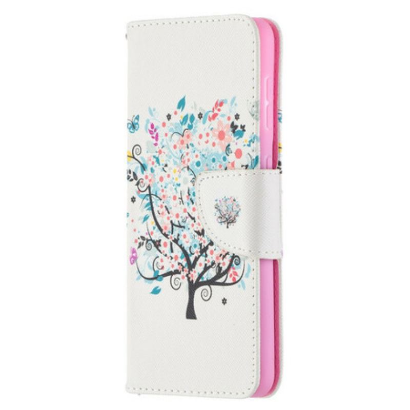 Flip Cover Samsung Galaxy S21 5G Blomstret Træ