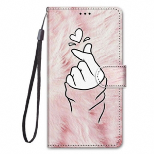 Flip Cover Samsung Galaxy S21 5G Finger Hjerte