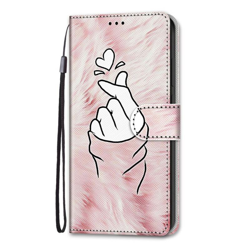 Flip Cover Samsung Galaxy S21 5G Finger Hjerte