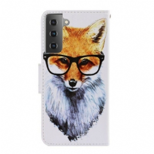 Flip Cover Samsung Galaxy S21 5G Med Snor Brainy Fox Med Rem