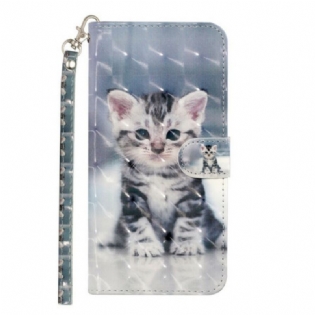 Flip Cover Samsung Galaxy S21 5G Med Snor Kitten Light Spots Med Rem