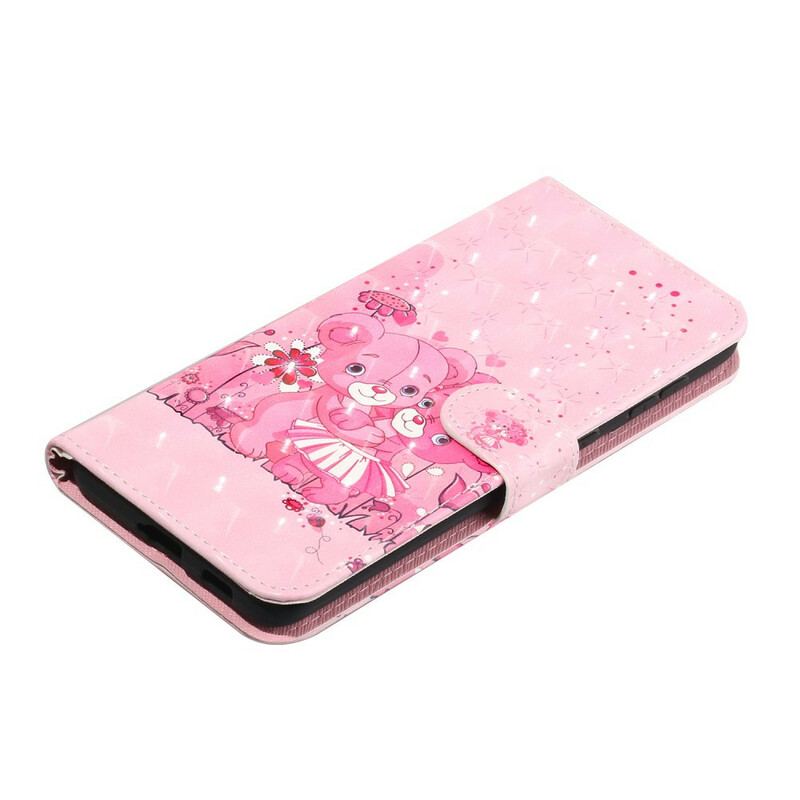 Flip Cover Samsung Galaxy S21 5G Med Snor Lette Plettede Bamser Med Rem