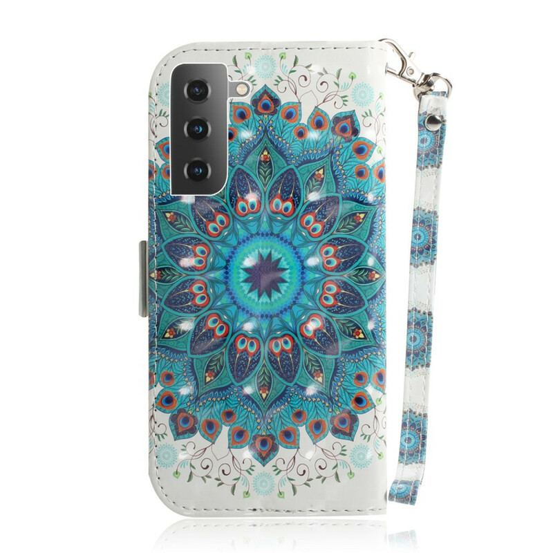 Flip Cover Samsung Galaxy S21 5G Med Snor Mesterlig Mandala Med Rem