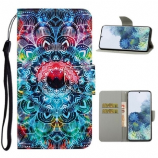 Flip Cover Samsung Galaxy S21 5G Med Snor Prangende Strappy Mandala