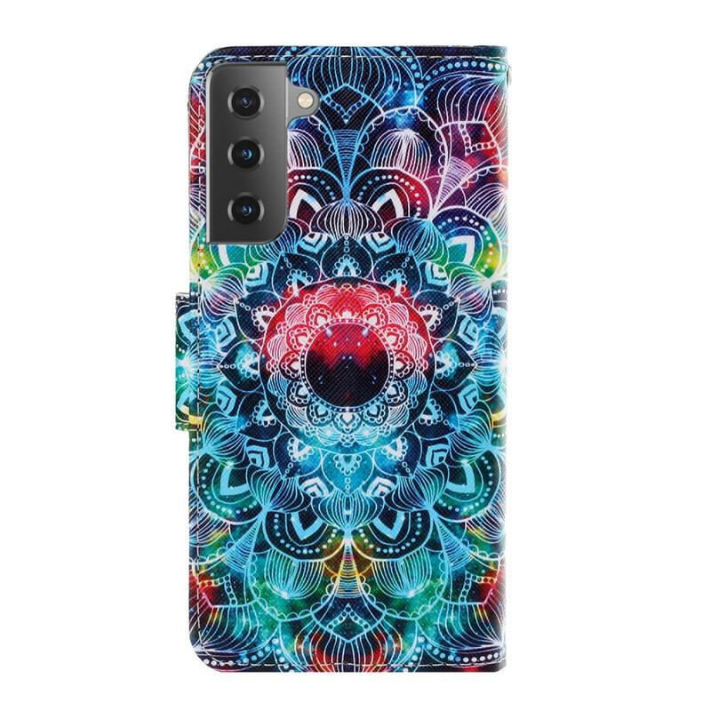 Flip Cover Samsung Galaxy S21 5G Med Snor Prangende Strappy Mandala