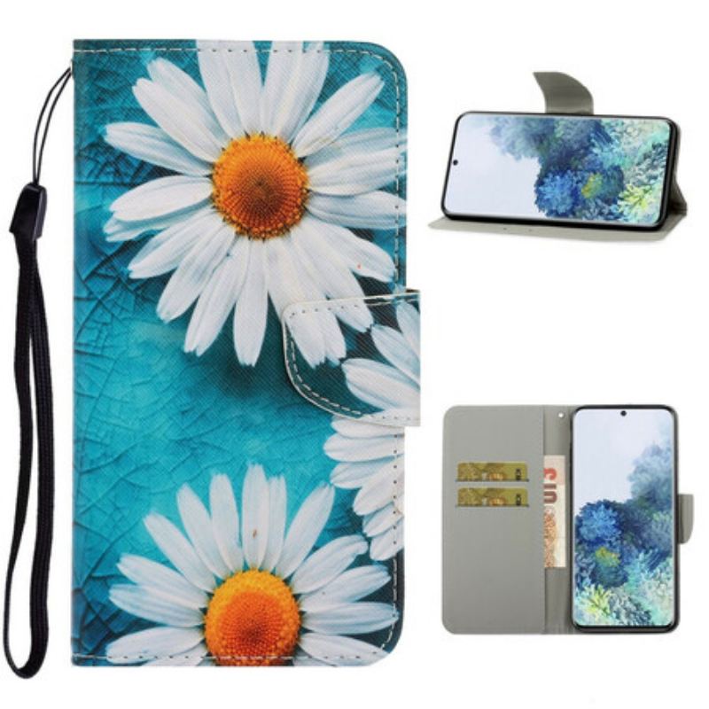 Flip Cover Samsung Galaxy S21 5G Med Snor Thong Tusindfryd