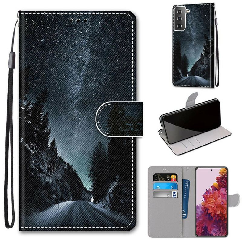 Flip Cover Samsung Galaxy S21 5G Mystisk Natur