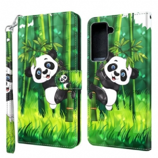 Flip Cover Samsung Galaxy S21 5G Panda Og Bambus