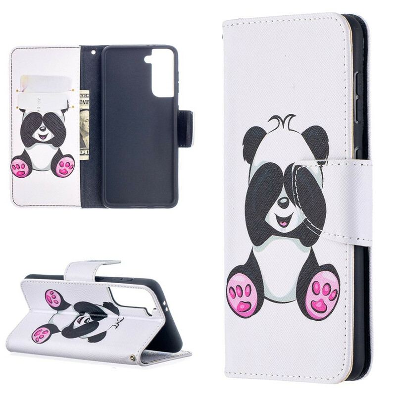 Flip Cover Samsung Galaxy S21 5G Panda Sjov