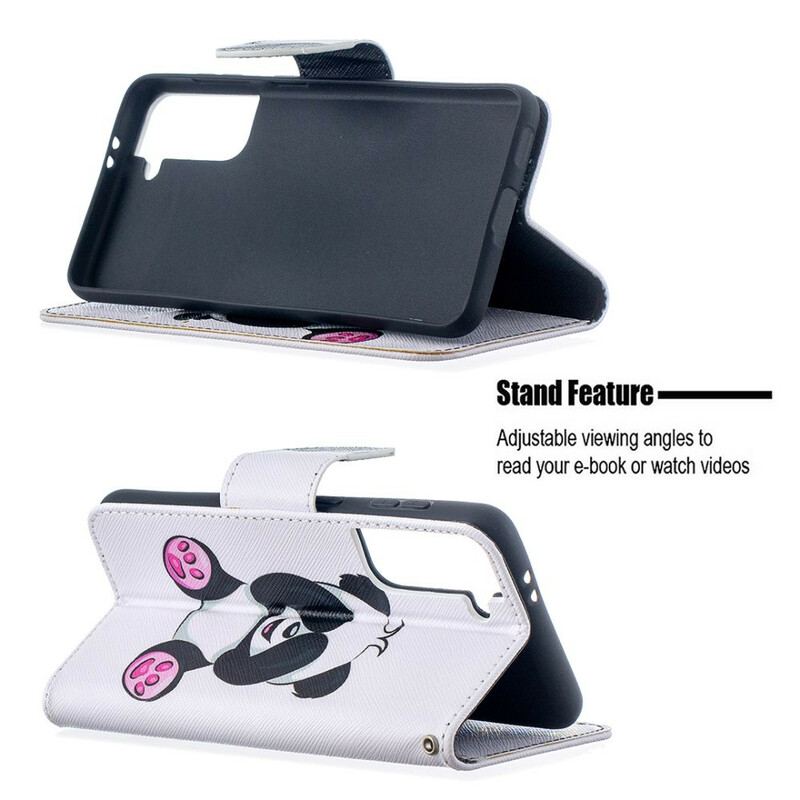 Flip Cover Samsung Galaxy S21 5G Panda Sjov