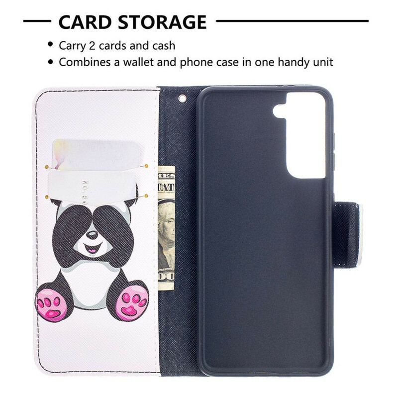 Flip Cover Samsung Galaxy S21 5G Panda Sjov