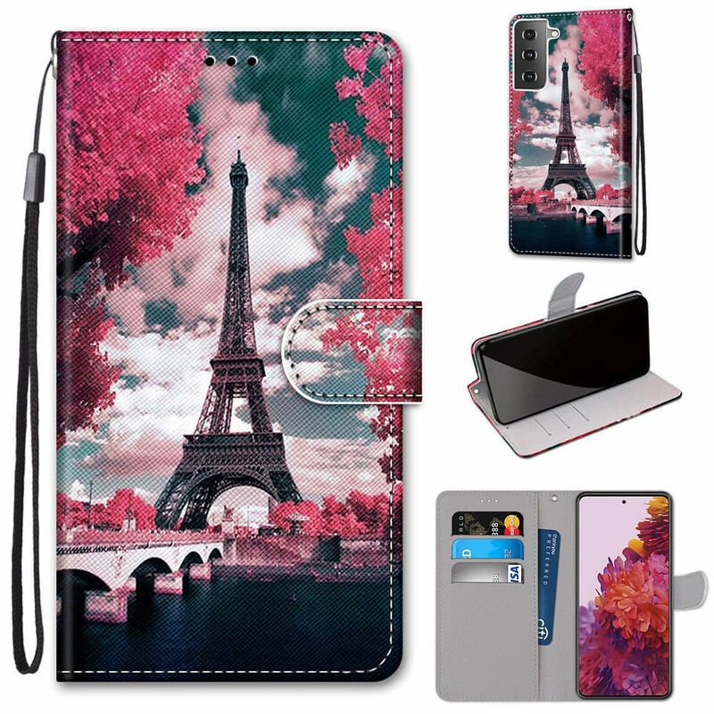 Flip Cover Samsung Galaxy S21 5G Paris I Blomst