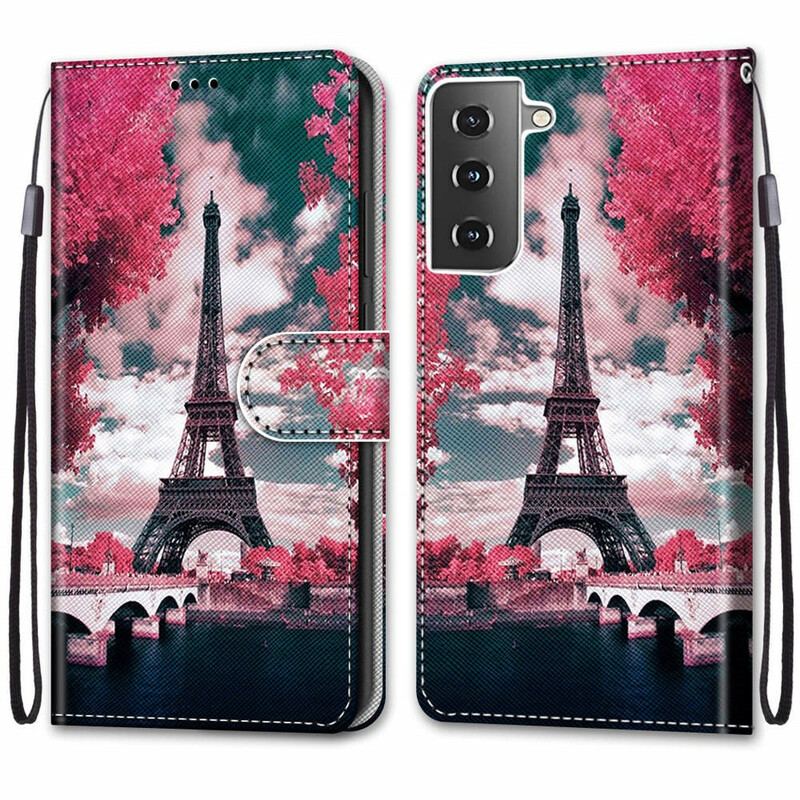 Flip Cover Samsung Galaxy S21 5G Paris I Blomst