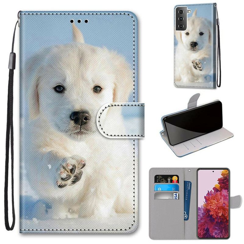 Flip Cover Samsung Galaxy S21 5G Sød Hund