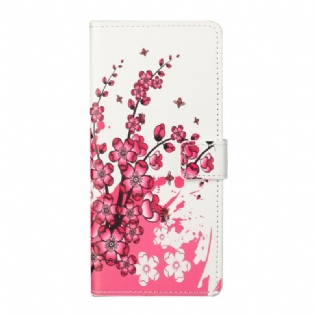 Flip Cover Samsung Galaxy S21 5G Tropiske Blomster