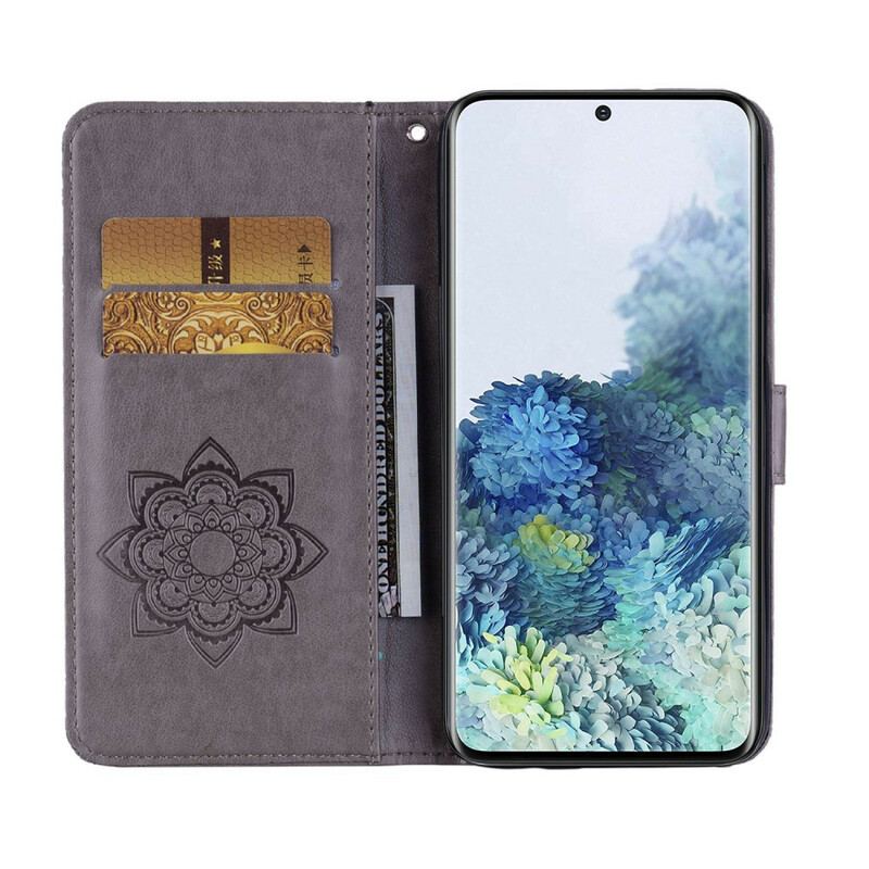 Flip Cover Samsung Galaxy S21 5G Ugle Mandala Og Charm