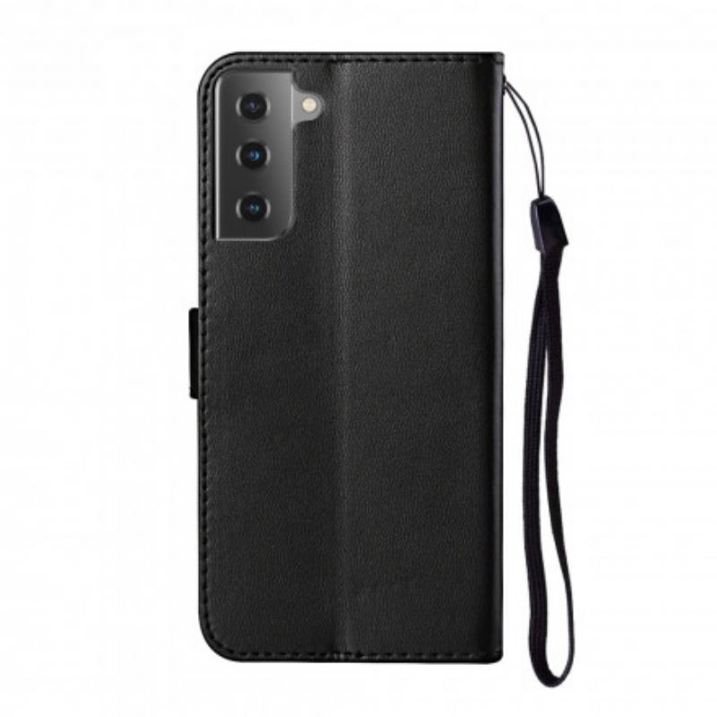 Flip Cover Samsung Galaxy S21 5G Unikt Design Med Snor