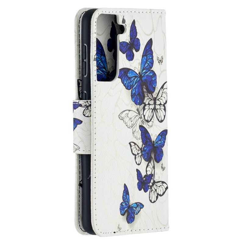 Flip Cover Samsung Galaxy S21 5G Vidunderlige Sommerfugle