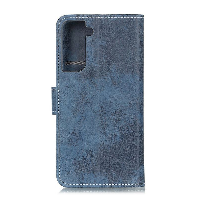 Flip Cover Samsung Galaxy S21 5G Vintage Kunstlæder