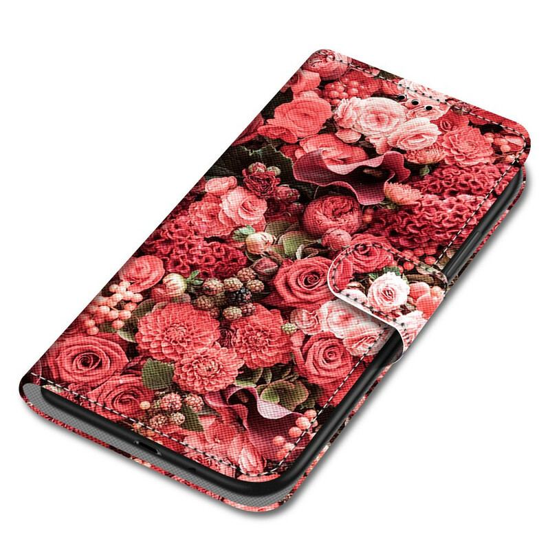 Læder Cover Samsung Galaxy S21 5G Blomsterromantik