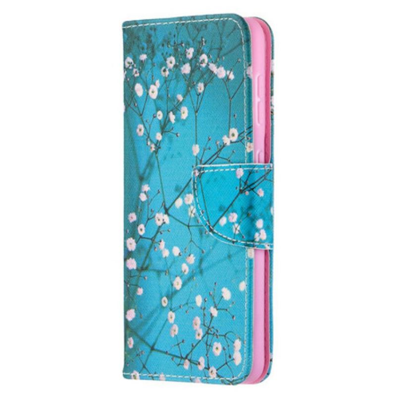 Læder Cover Samsung Galaxy S21 5G Blomstrende Træ