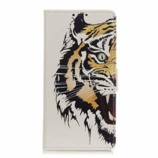 Læder Cover Samsung Galaxy S21 5G Hård Tiger