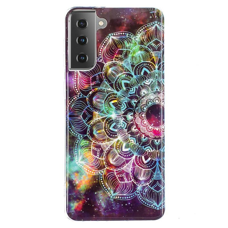 Mobilcover Samsung Galaxy S21 5G Fluorescerende Blomsterserie