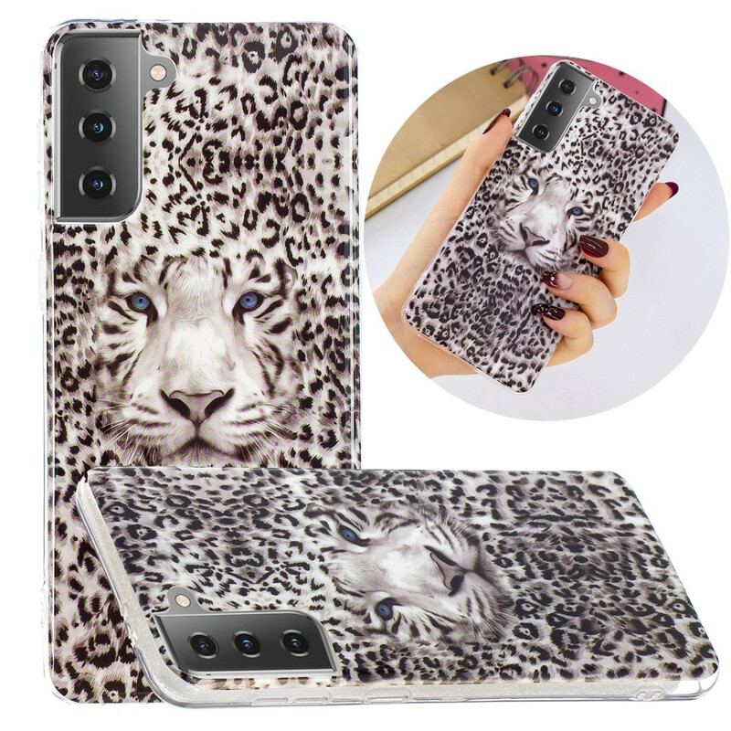 Mobilcover Samsung Galaxy S21 5G Leopard Fluorescerende