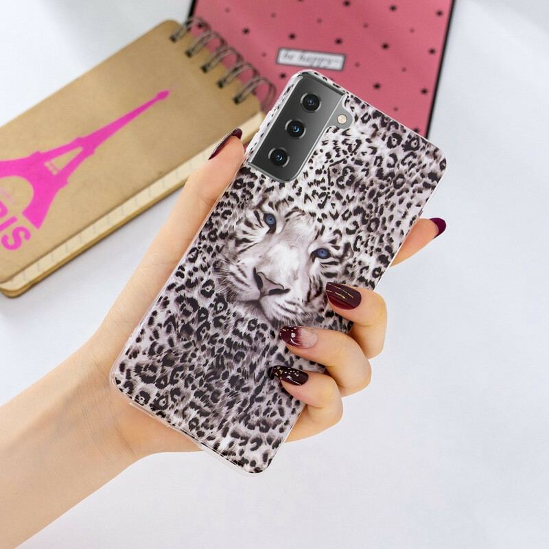 Mobilcover Samsung Galaxy S21 5G Leopard Fluorescerende