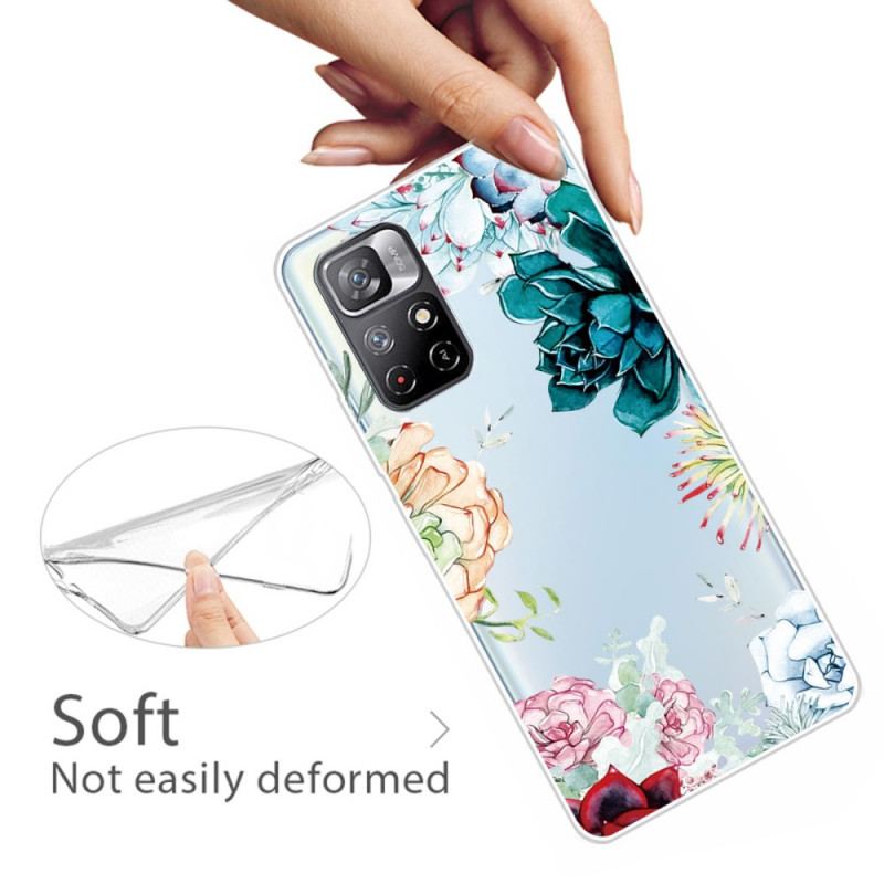 Cover Poco M4 Pro 5G Akvarel Blomster