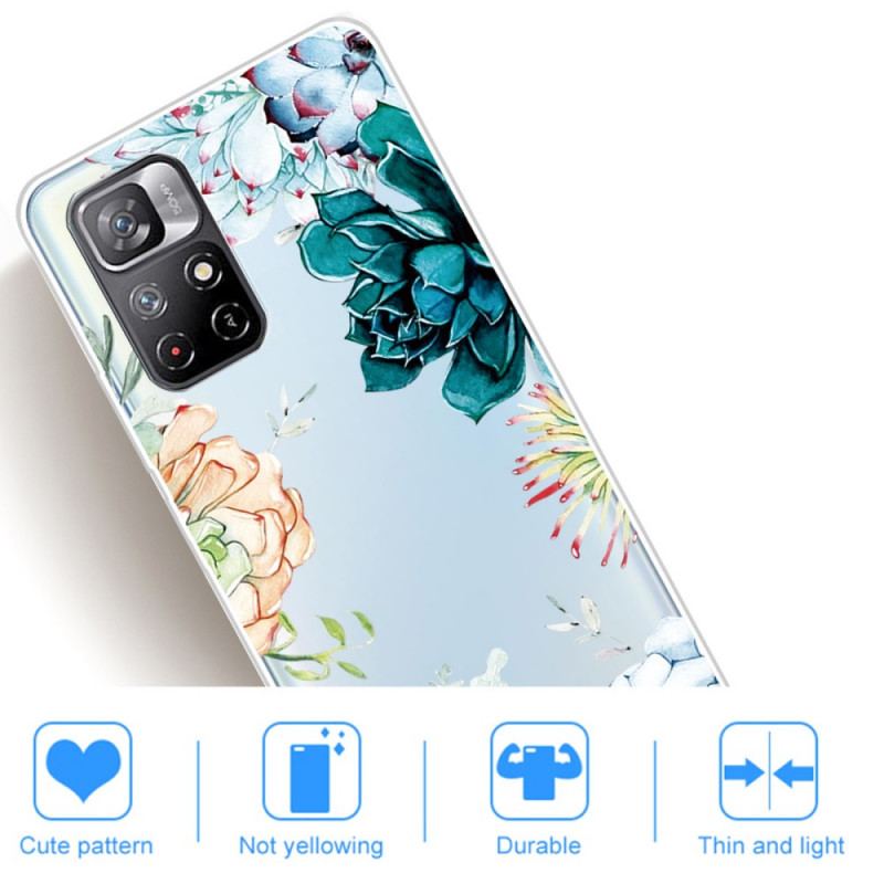 Cover Poco M4 Pro 5G Akvarel Blomster