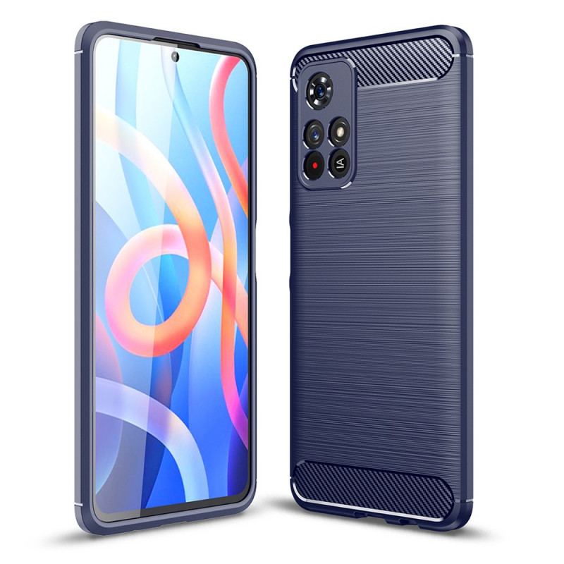 Cover Poco M4 Pro 5G Børstet Kulfiber