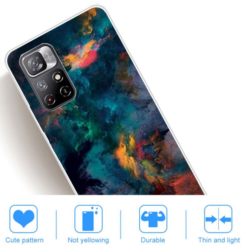 Cover Poco M4 Pro 5G Farverige Skyer