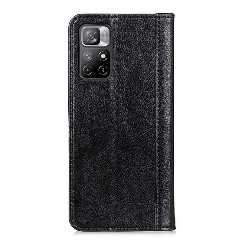 Cover Poco M4 Pro 5G Flip Cover Elegance Split Litchi Læder