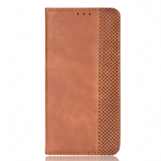 Cover Poco M4 Pro 5G Flip Cover Stiliseret Vintage Lædereffekt