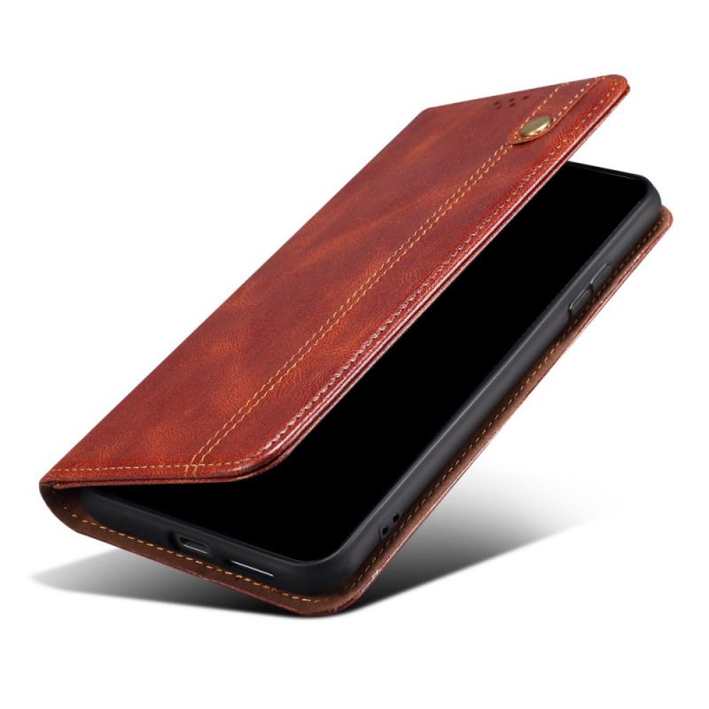 Cover Poco M4 Pro 5G Flip Cover Voksbehandlet Kunstlæder