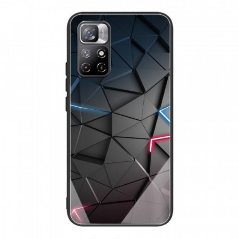 Cover Poco M4 Pro 5G Hærdet Glas Geometri