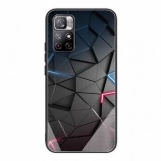 Cover Poco M4 Pro 5G Hærdet Glas Geometri