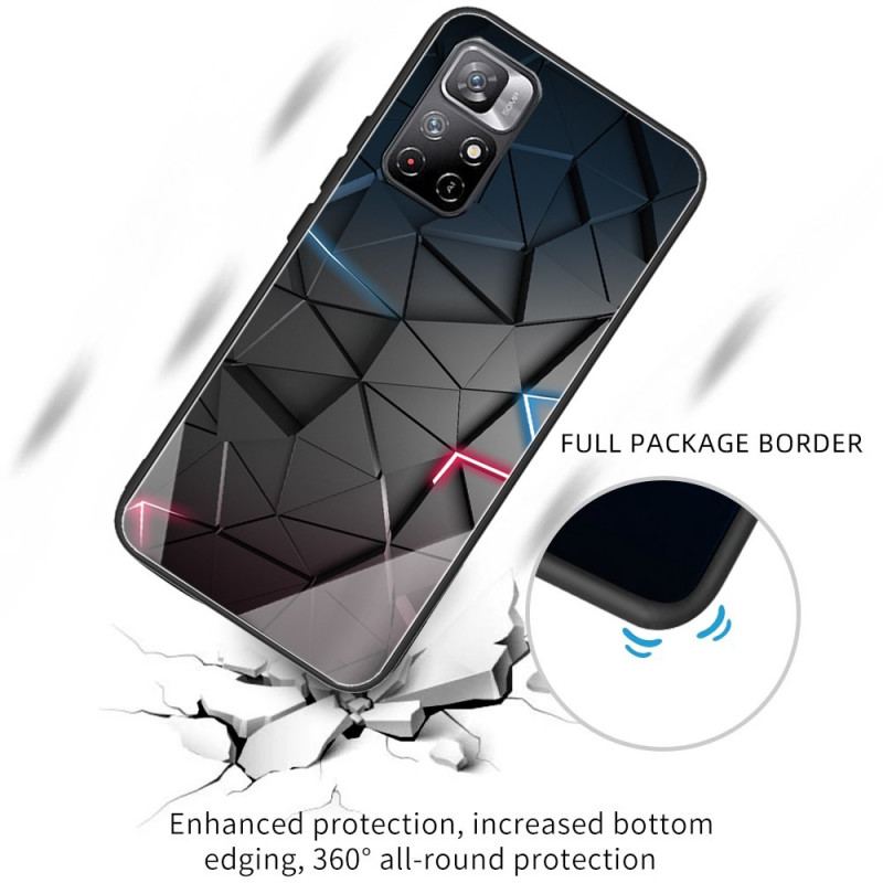 Cover Poco M4 Pro 5G Hærdet Glas Geometri