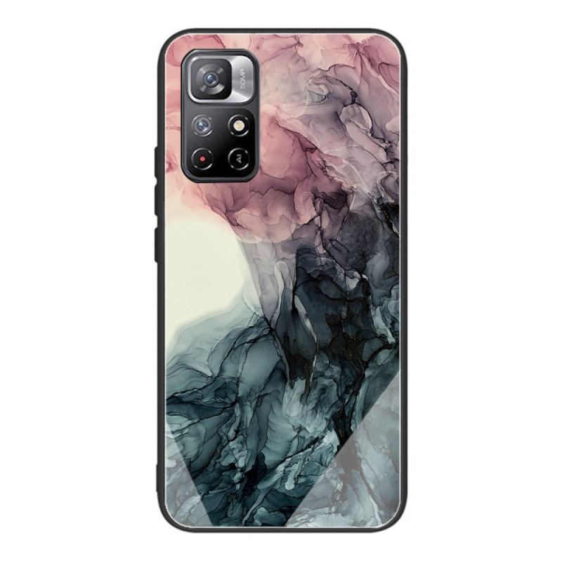 Cover Poco M4 Pro 5G Marmor Hærdet Glas