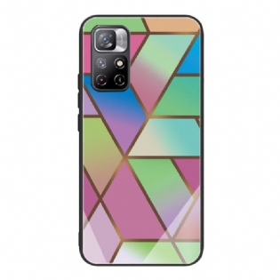 Cover Poco M4 Pro 5G Marmordesign Hærdet Glas